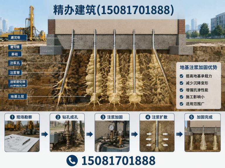 邯山区基础下沉注浆顶升展示图