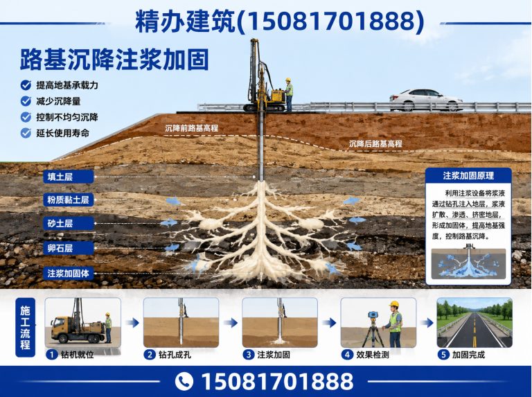 邯山区厂房地面下沉注浆展示图